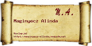 Maginyecz Alinda névjegykártya